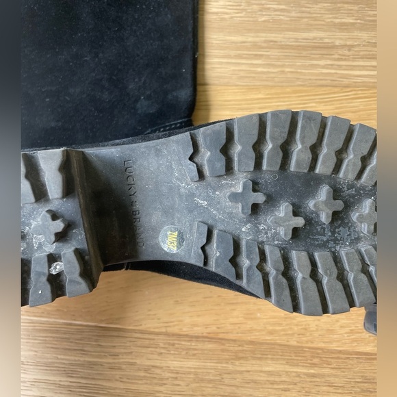 Lucky Brand leather suede knee high boots 7 - Picture 2 of 4